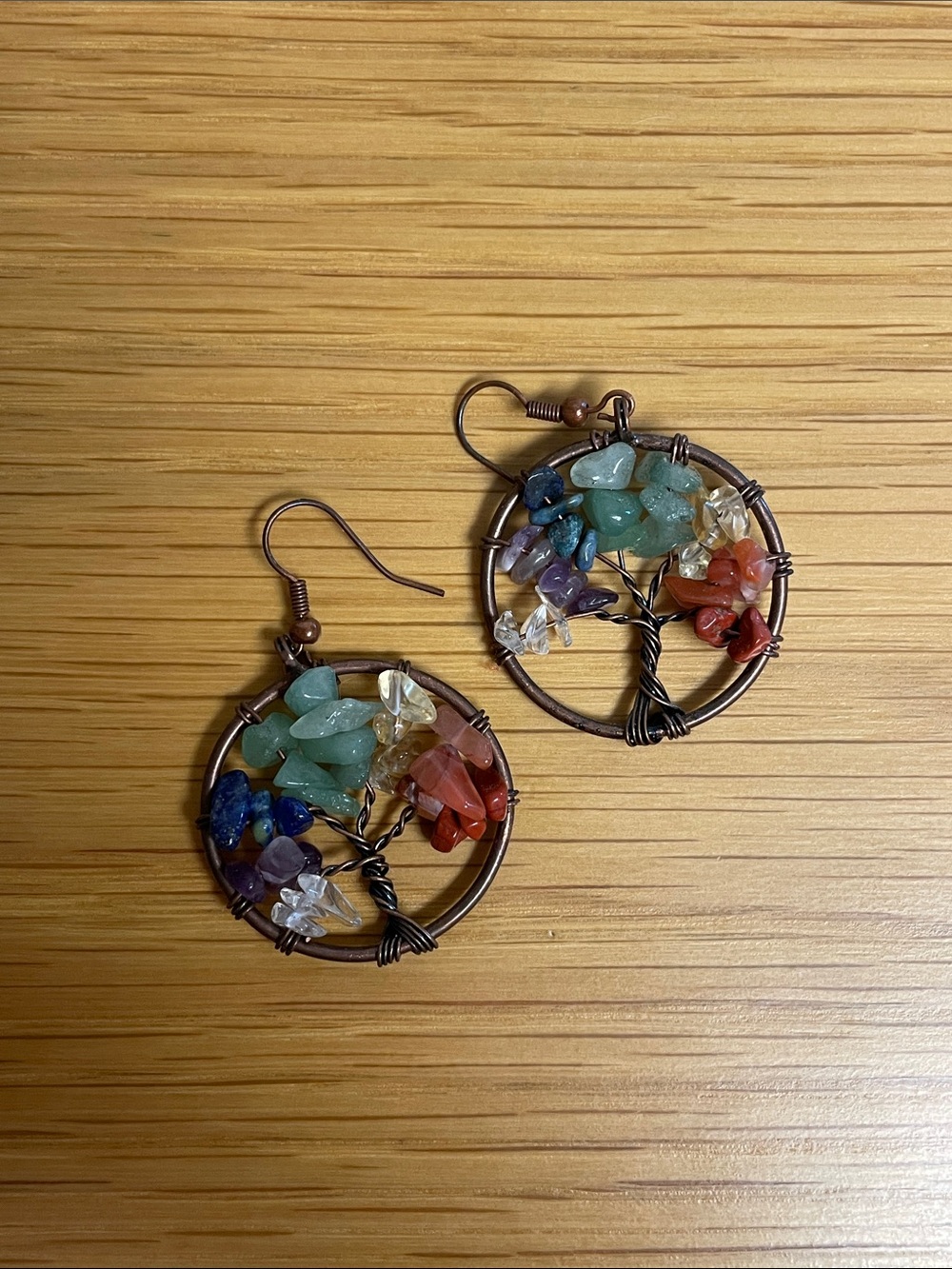 Multi-Color Tree of Life Drop Earrings - Women Jewelry